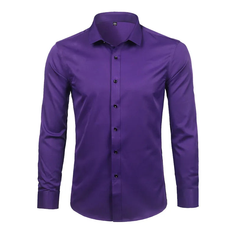 Purple Bamboo Fiber Dress Shirt