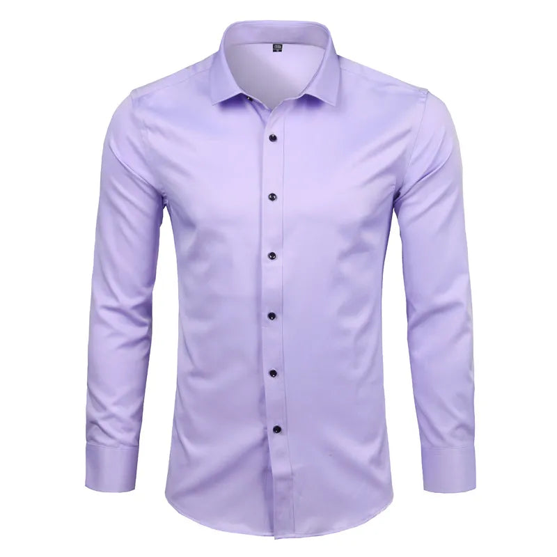 Purple Bamboo Fiber Dress Shirt