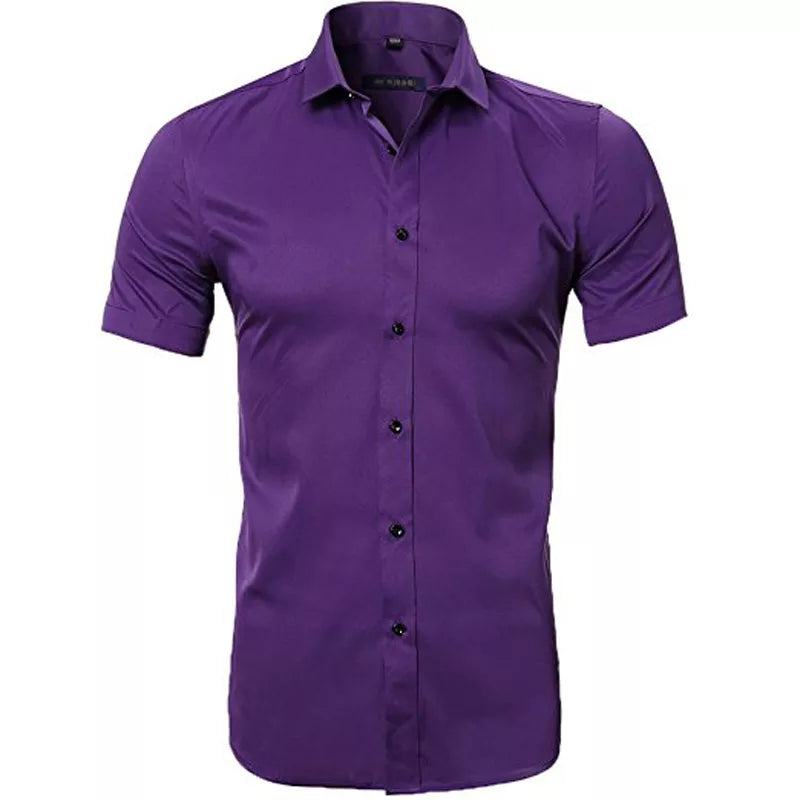 Purple Bamboo Fiber Dress Shirt