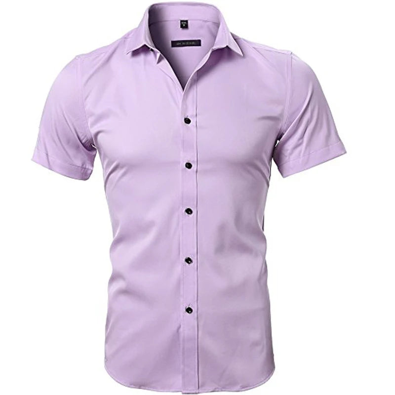 Purple Bamboo Fiber Dress Shirt