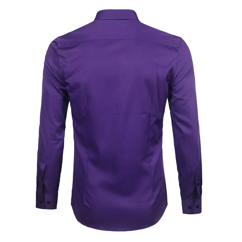 Purple Bamboo Fiber Dress Shirt