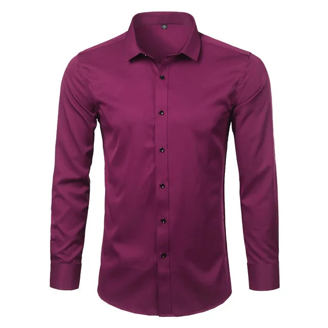 Purple Bamboo Fiber Dress Shirt